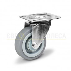 Колесо на еластичній гумі/сірий поліамід в поворотному кронштейні "Light" з майданчиком 2821100 КК