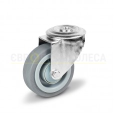 Колесо на еластичній гумі/сірий поліамід в поворотному кронштейні "Light" з отвором 2881100 КК