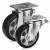 Series 20 "profi" - heavy duty trolley wheels. Elastic rubber / aluminum