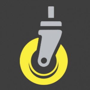 Колесо в поворотному кронштейні зі шпилькою