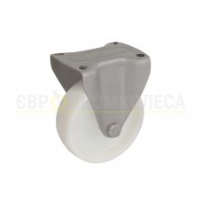 Колесо з поліаміду у неповоротному нерж. матовому кронштейні 3010Н125ВН