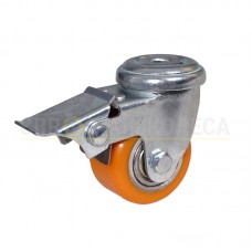 Колесо з поліуретану у поворотному кронштейні з отвором і гальмом 5092035 КМ