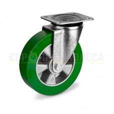 Колесо на еластичному поліуретані у cередньопосиленому поворотному кронштейні "Medium" з майданчиком 5322160 КM