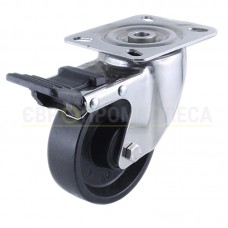 Колесо зі спец. волокна у поворотному термостійкому кронштейні "Standard Thermo" з майданчиком і гальмом 6937С100 ВЄ