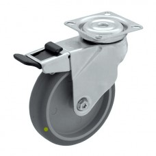 Антистатичне колесо на термопластичній гумі у поворотному кронштейні "Standard" з майданчиком 6030АС100 ВЄ