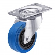 Wheel on elastic rubber and polyamide in swivel bracket with pad 2921080 BK