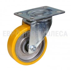 Polyurethane wheel in swivel bracket with pad 5021100 BK