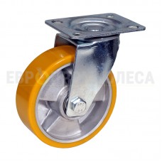 Polyurethane wheel in swivel bracket with pad 5021125 BK