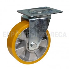 Polyurethane wheel in swivel bracket with pad 5021160 BK
