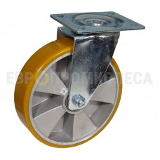 Polyurethane wheel in swivel bracket with pad 5021200 BK