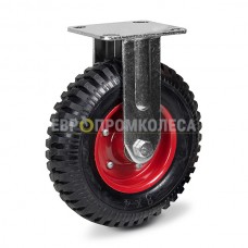 Wheel with solid rubber tire in fixed bracket 8411200 BK