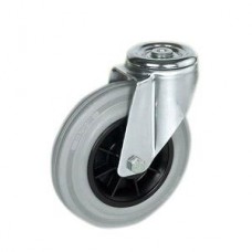Wheel on a grey rubber in swivel bracket with bolt hole 1481080 SС