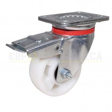 Колесо з поліаміду у поворотному посиленому кронштейні "Hard" з майданчиком і гальмом 3134125 КМП