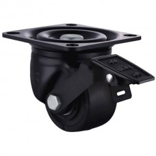 Polyamide wheel in a swivel bracket of the "hard" series on the platform and braket 3134050 ShP
