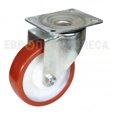 Polyurethane wheel in swivel bracket with pad 4220150 BE 