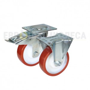 Series 42 - wheels for carts. Poliuretan/poliamid on a sliding bearing