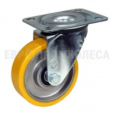 Polyurethane wheel in swivel bracket with pad 5020100 BЕ-1