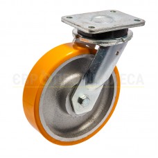 Колесо з поліуретану у поворотному надпосиленому кронштейні "Super Hard" з майданчиком 5125200 ККП