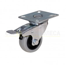 Колесо на поліуретані у поворотному кронштейні з майданчиком і гальмом 5830050 СЄ