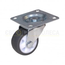 Колесо на термопластичній гумі у поворотному кронштейні з майданчиком 6020032 ВК