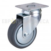 Polypropylene wheel in swivel bracket with pad 6020075 BK