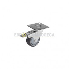 Polypropylene wheel in swivel bracket with pad and brake 6231050 BK