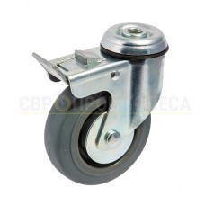 Колесо з поліпропілену у поворотному кронштейні з отвором і гальмом 6290100 КК