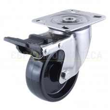 Колесо "STANDART" з фенолу у поворотному термостійкому кронштейні "Standard Thermo" з майданчиком і гальмом 7037С100 ВЛТ