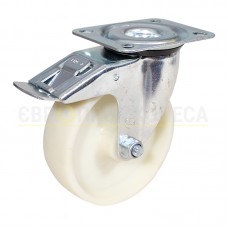 Колесо з термостійкого поліаміду у поворотному кронштейні "Standard" з майданчиком і гальмом 7330100 ВЄ