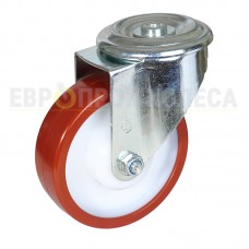 Polyurethane wheel in swivel bracket with bolt hole 4280100 BE