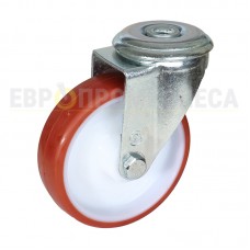 Polyurethane wheel in swivel bracket with bolt hole 4280125 BE