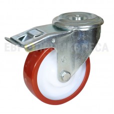 Polyurethane wheel in swivel bracket with bolt hole 4290150 BE