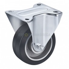 Wheel on elastic rubber in non-swivel bracket 2010100 BE