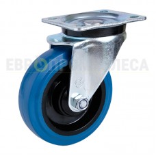 Wheel on elastic rubber in swivel medium duty bracket with pad 2922125 BM