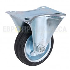 Wheel on a black rubber in nonswivel bracket 1011075 RС
