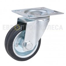 Wheel on a black rubber in swivel bracket with pad 1021075 RС