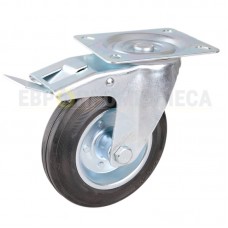 Rubber wheel in swivel bracket with pad and bracket 1031250 RК
