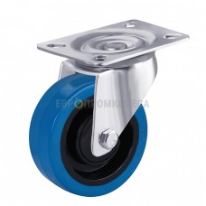 Wheel on elastic rubber and polyamide in swivel bracket with pad 2921100 BK