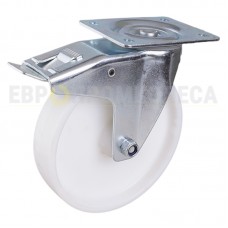 Polyamide wheel in swivel bracket with pad and brake 3031200 SK