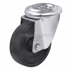 Wheel from special fiber ( +280 °) in a swivel heat-resistant bracket with a hole on a steel sleeve 6987100 BE