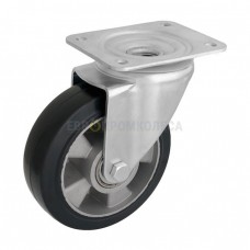 Wheel on elastic rubber in swivel medium duty bracket with pad 2022200 BM