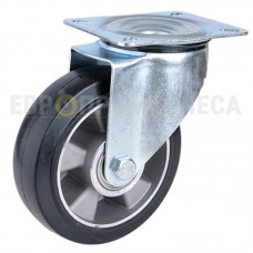 Wheel on elastic rubber in swivel bracket with pad 2021160 BC