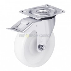 Polyamide wheel in swivel bracket with pad and brake 3130125 BE