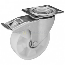 Polyamide wheel in swivel bracket with pad and brake 3130160 BE