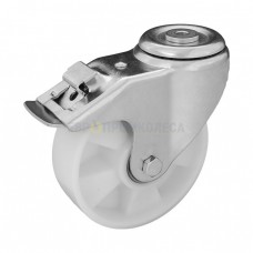 Polyamide wheel in swivel bracket with bolt hole and brake 3190160 BE