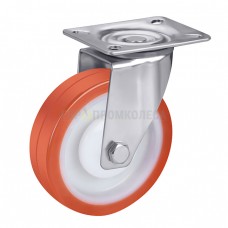 Polyurethane wheel in swivel bracket with pad 4321125 BС