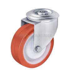 Polyurethane wheel in swivel bracket with bolt hole 4381080 BС