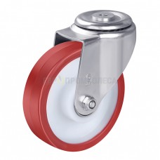 Polyurethane wheel in swivel bracket with bolt hole 4380160 BE