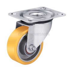 Polyurethane wheel in swivel bracket with pad 5020080 BЕ-1