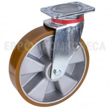 Wheel made of polyurethane in a swivel bracket of the "hard" series with pad 5024250 BСH